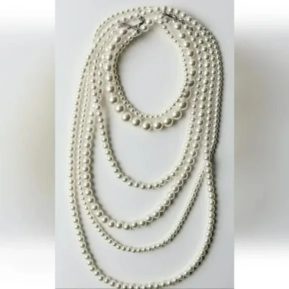 新品未使用　♡ UND 2WAY LONG PEARL NECKLACE♡ ZARA LONG PEARL NECKLACE